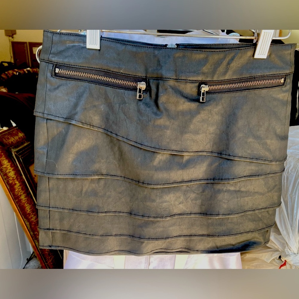 Affliction Black Label Skirt blk w/Zippers